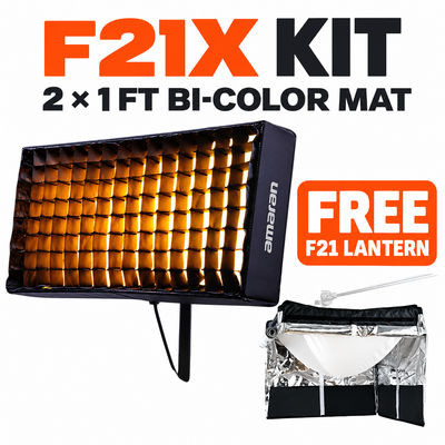 Amaran F21X 2x1 bi-color flexible LED mat kit with free F21 Lantern