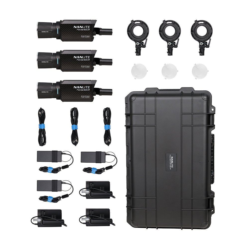 NANLITE Forza 60CR 3KIT with Bowens Adapter & Case