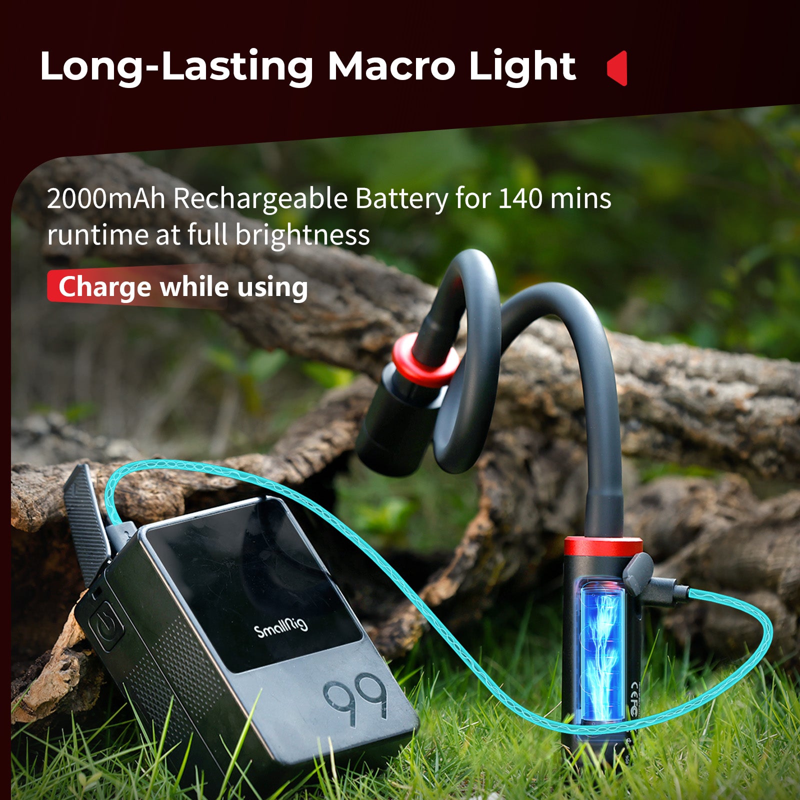 SmallRig SmallRig RM 03 Macro Photo LED Light for Mushrooms / Miniatures: 5 Colors CRI95, Flexible Arm, Diffuser 5480 - Film Gear Canada