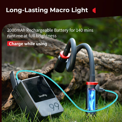 SmallRig SmallRig RM 03 Macro Photo LED Light for Mushrooms / Miniatures: 5 Colors CRI95, Flexible Arm, Diffuser 5480 - Film Gear Canada