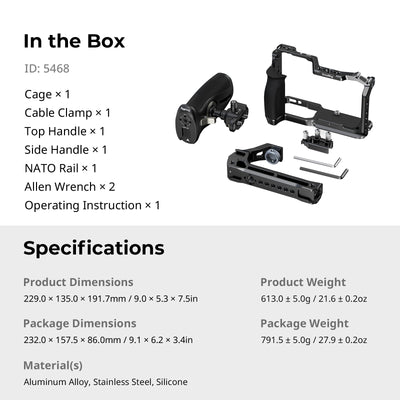 SmallRig Advance Cage Kit for Nikon ZR with Top and Side Handles 5468