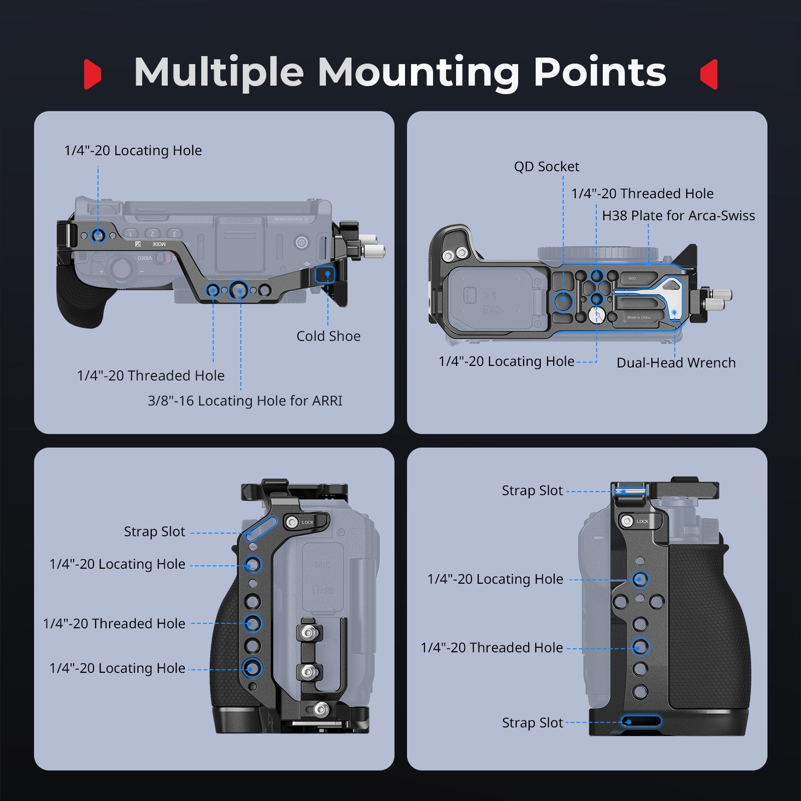 SmallRig Advance Cage Kit for Nikon ZR with Top and Side Handles 5468