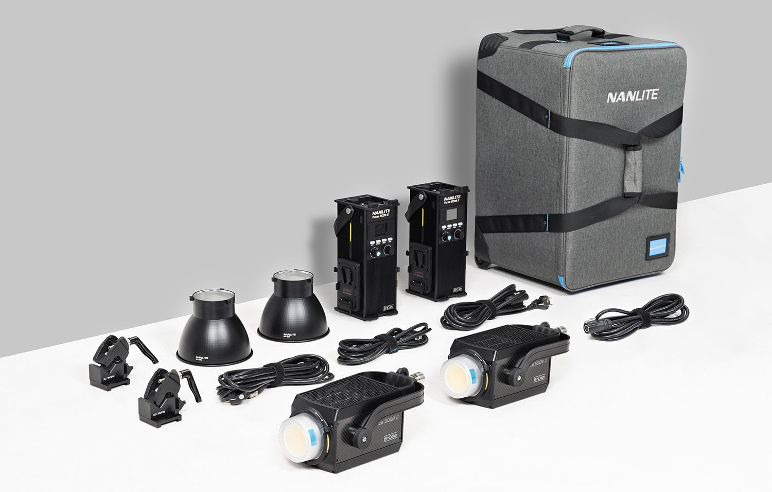 NANLITE Forza 500B II 2KIT LED Spot Light with Trolley Case