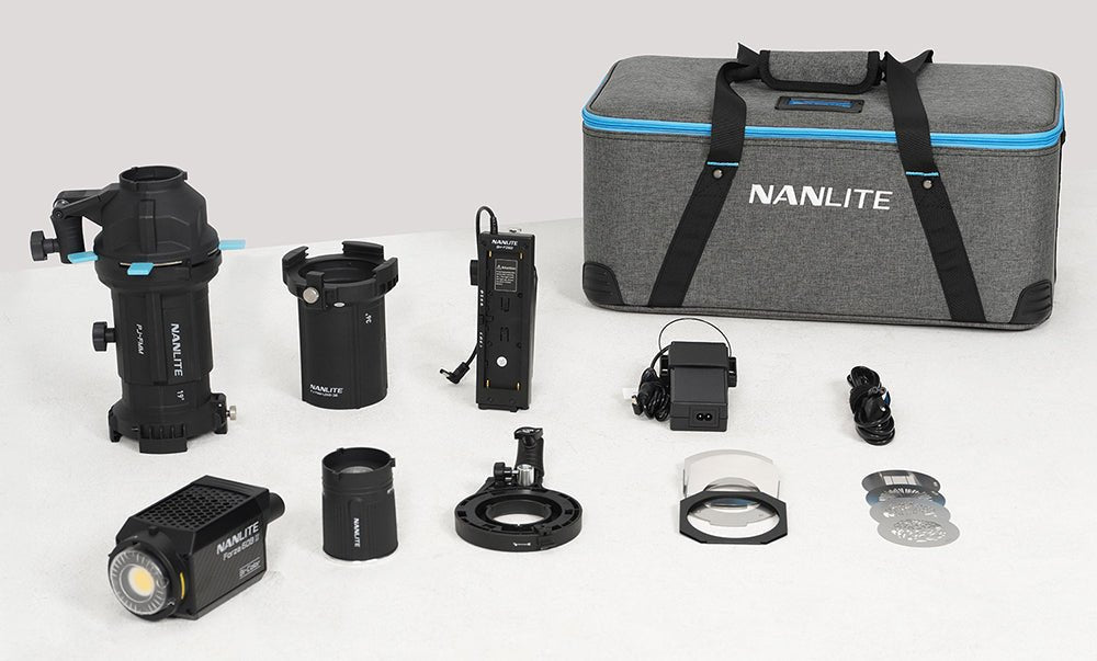 NANLITE Forza 60B II LED Bi-color Spot Light with 19°&36° Projection Attachment