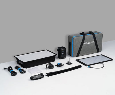 NANLITE PavoSlim 120B KIT with Quick Release Softbox & Clamp