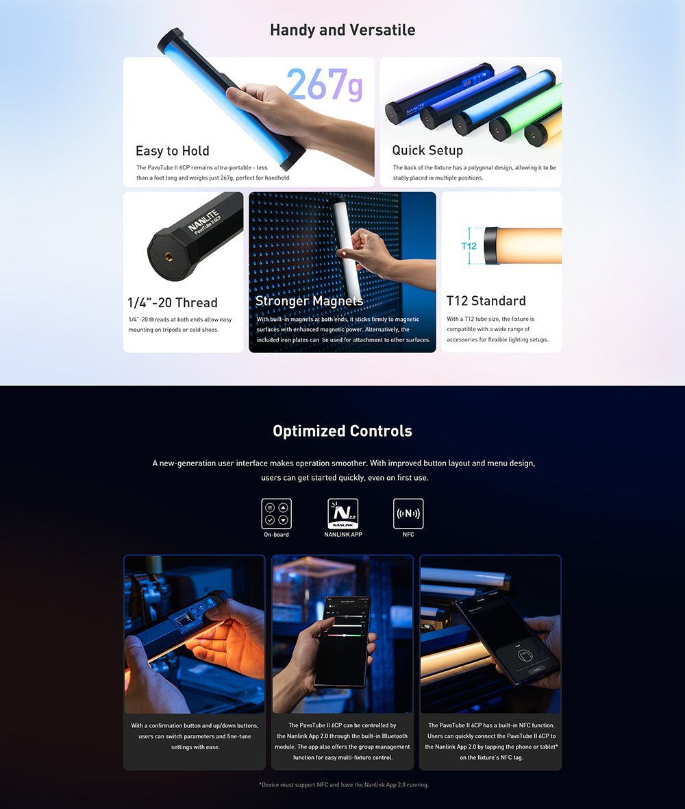 NANLITE PavoTube II 6 CP LED Full-color Tube Light product view 6