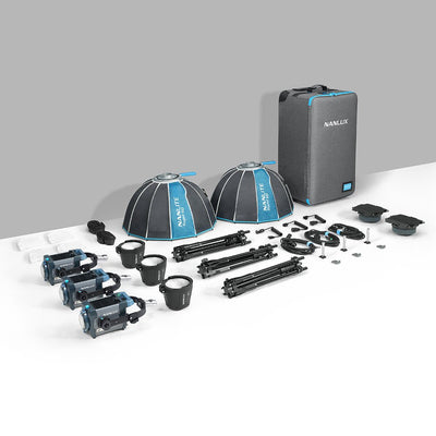 NANLUX Evoke 150C 3-Light Kit with Trolley Case