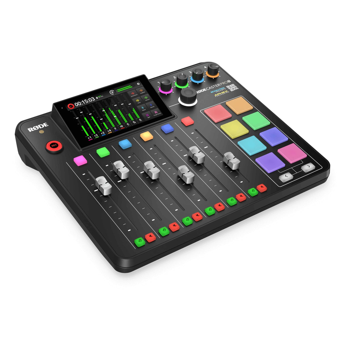 RØDE RØDECaster Pro II All-in-One Production Solution for Podcasting, Streaming, Music Production and Content Creation, Black