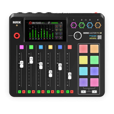 RØDE RØDECaster Pro II All-in-One Production Solution for Podcasting, Streaming, Music Production and Content Creation, Black