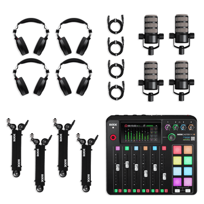 Rode Pro Podcaster Bundle (4-Person) Black