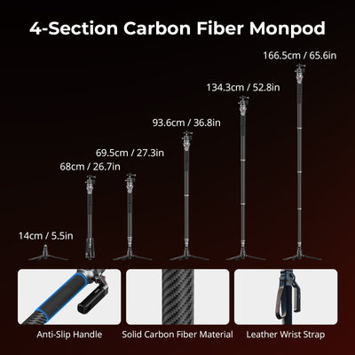 SmallRig Carbon Fiber Monopod with Ball Head for Photography 5564