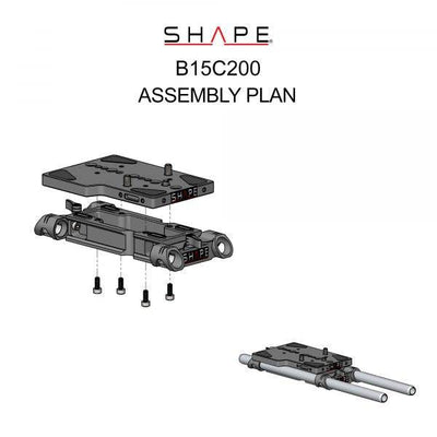 SHAPE 15 mm Baseplate for Canon C200/C200B product view 3