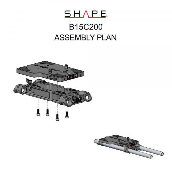 SHAPE 15 mm Baseplate for Canon C200/C200B product view 3