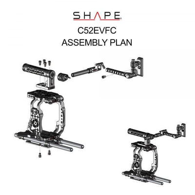 SHAPE Canon C500 MKII/C300 MKIII Camera Cage, Top Handle, Rod Bloc System and View Finder Mount product view 9
