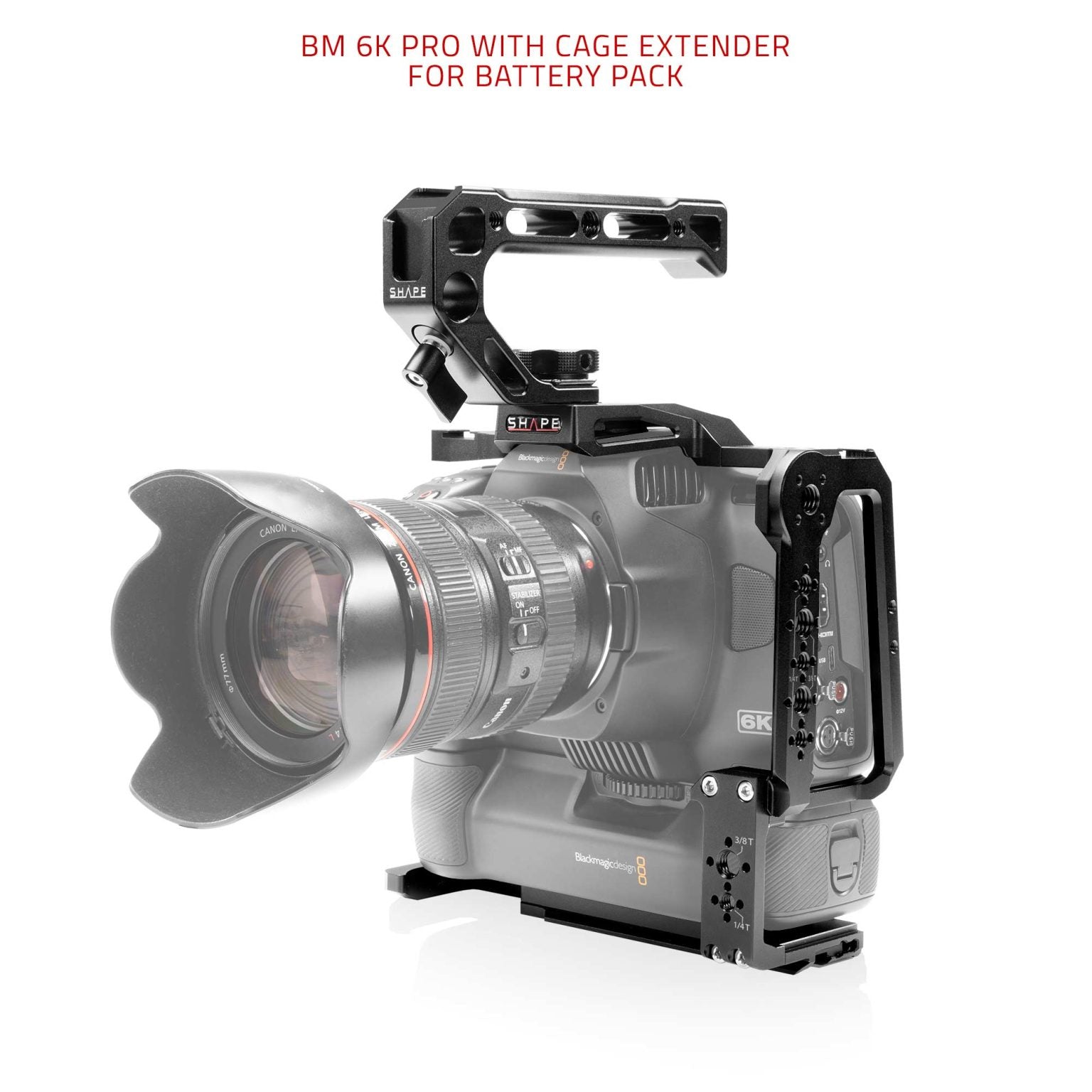 SHAPE Blackmagic Cinema Camera 6K/6K PRO/6K G2 Camera Cage with Top Handle product view 9