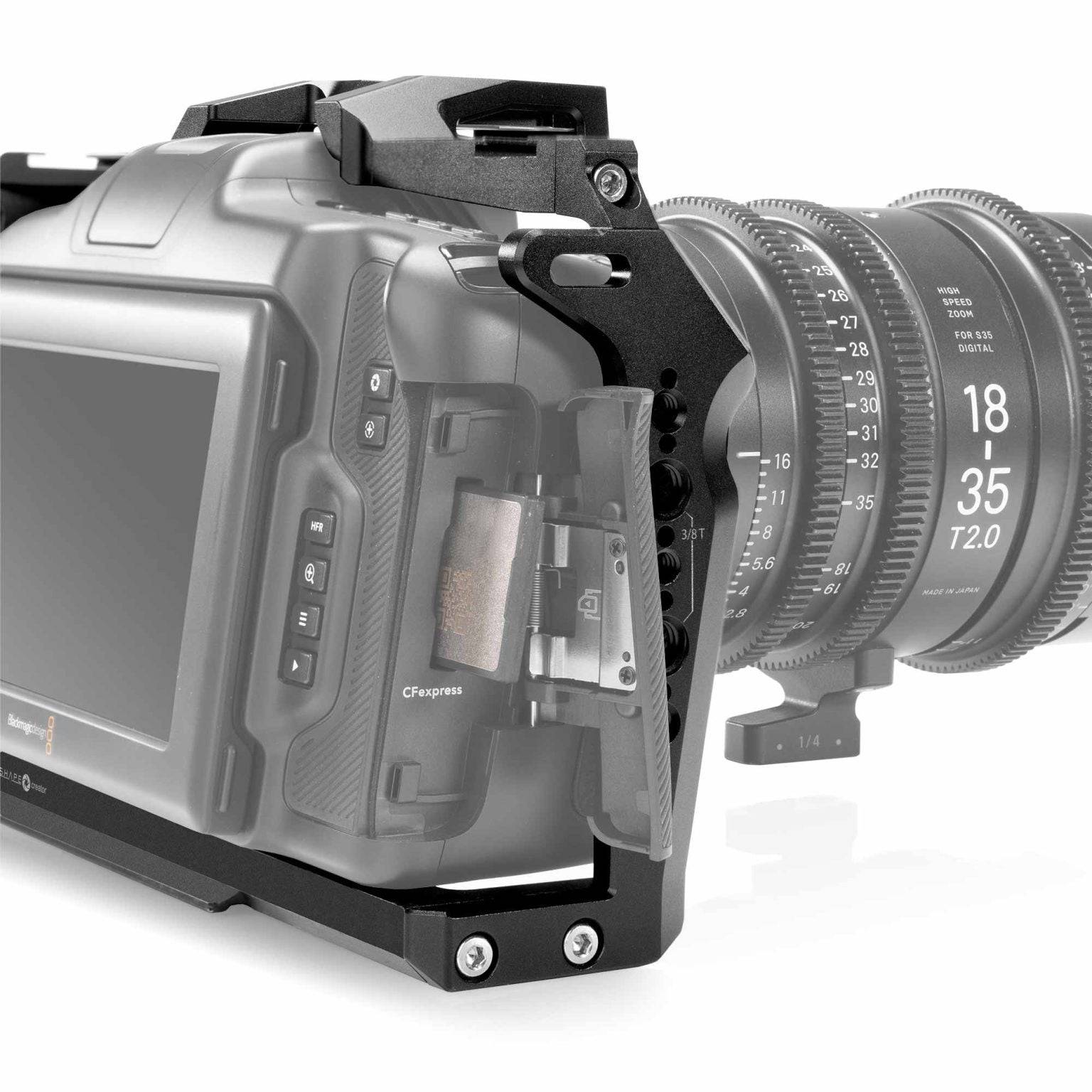 SHAPE Blackmagic Cinema Camera 6K/6K PRO/6K G2 Camera Cage with Top Handle product view 6