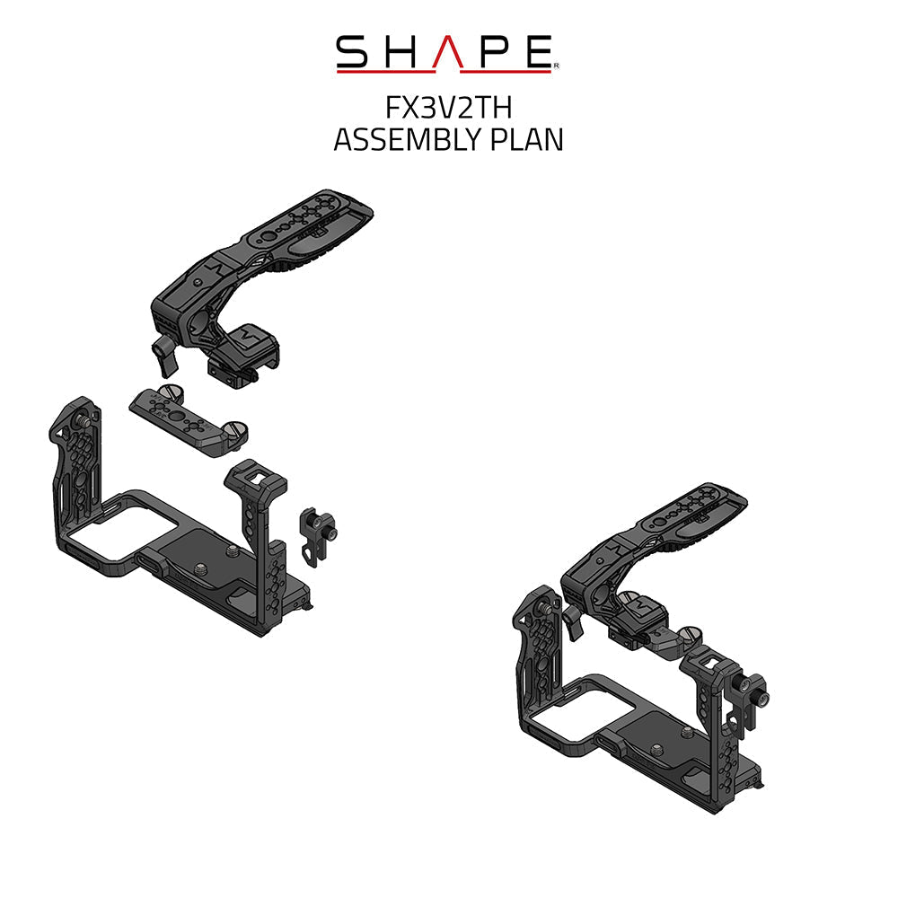 SHAPE Creator Camera Cage V2 Top Handle for Sony FX3 & FX30 product view 9