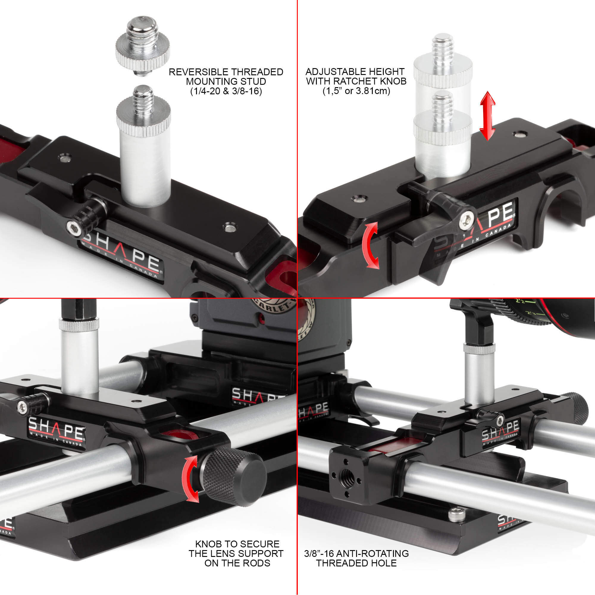 SHAPE Lens Support for 15 mm Studio Bridge Plate product view 5