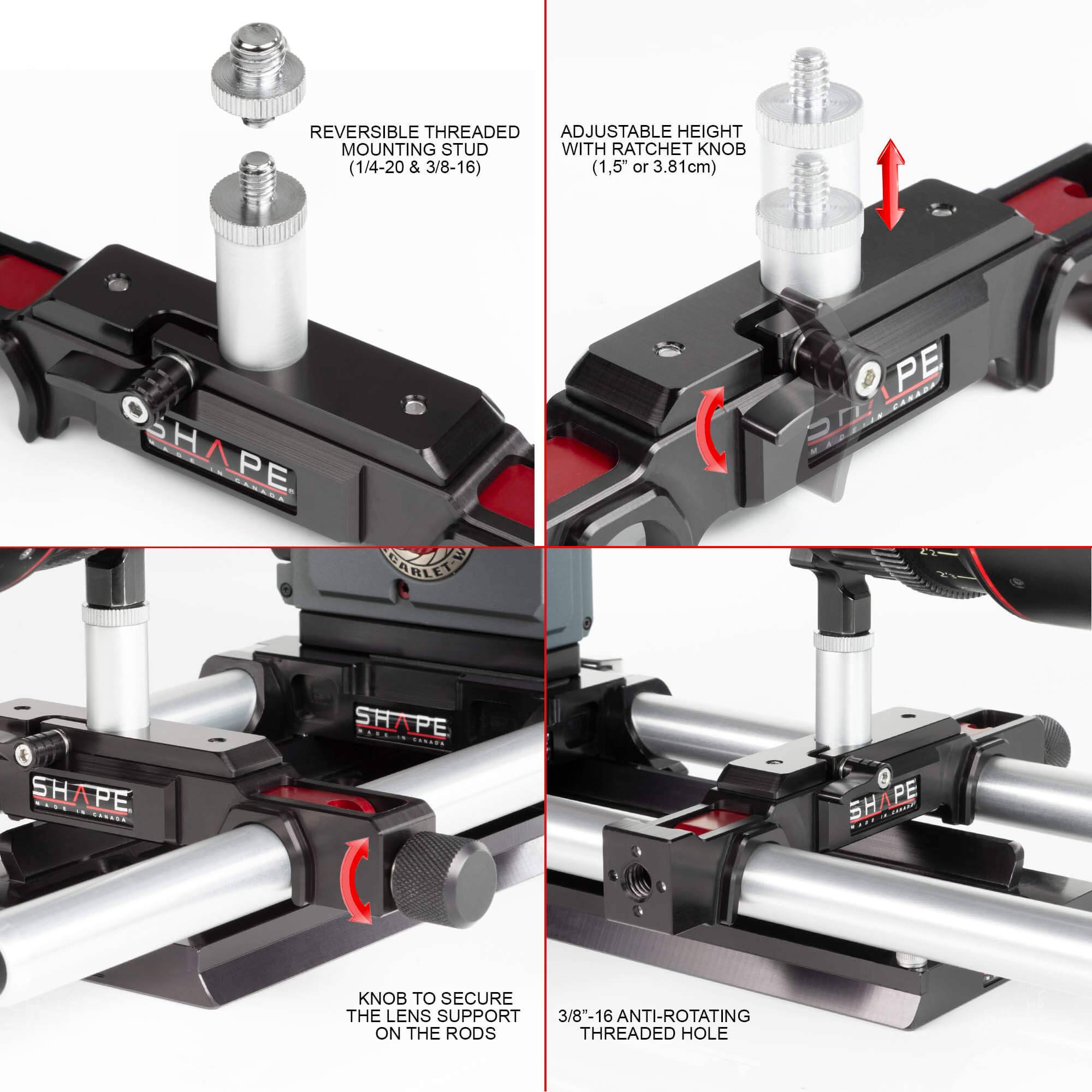 SHAPE Lens Support for 19 mm Studio Bridge Plate product view 3