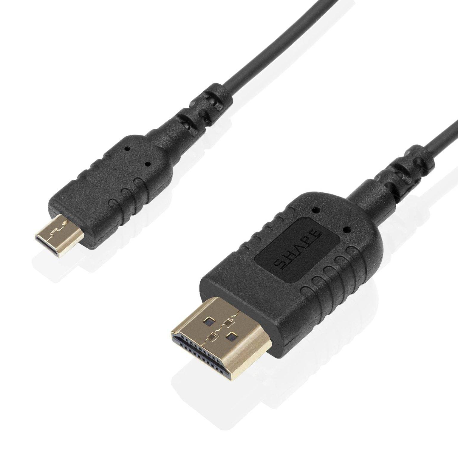 SHAPE Skinny HDMI to Micro HDMI 8K Ultra High-Speed Cable 18 inches product view 3