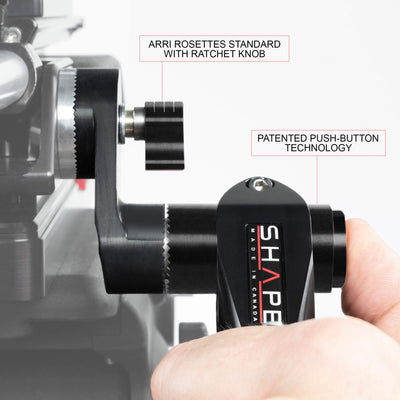 SHAPE Telescopic Black Handles ARRI Rosette product view 6