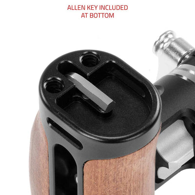 SHAPE Universal Wooden Pivoting Side Handgrip NATO Clamp with ARRI Rosette product view 5