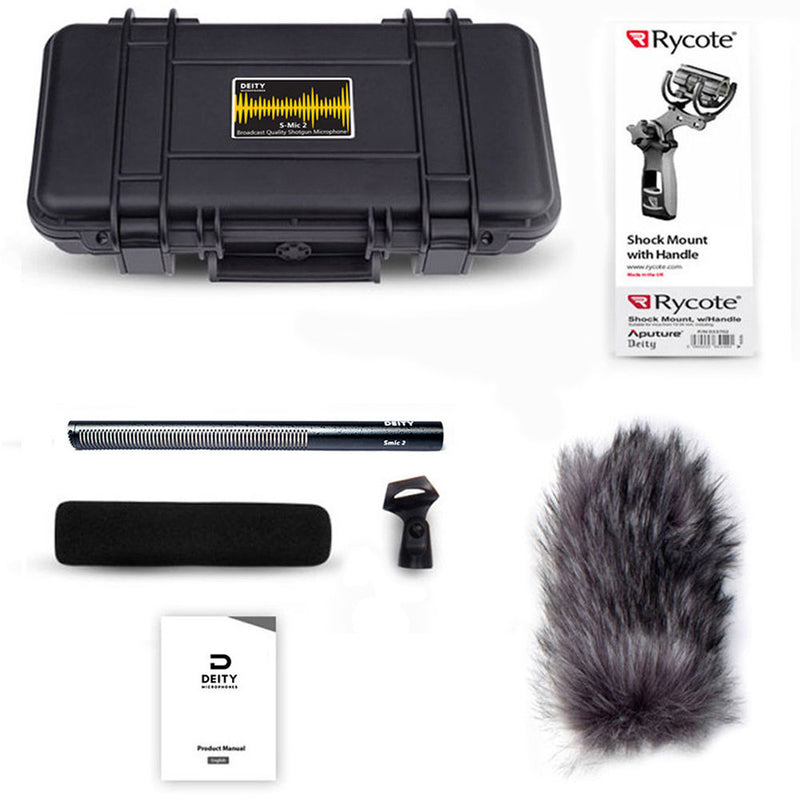 (DEMO)Deity Microphones S-Mic 2 Location Kit Moisture-Resistant Shotgun Microphone with Pistol Grip Shockmount and Windjammer
