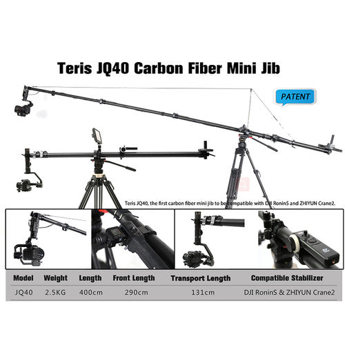 Teris JQ40 Carbon Fiber Mini Jib for Zhiyun Crane-2 & Select Other Gimbals - Filmgear Canada