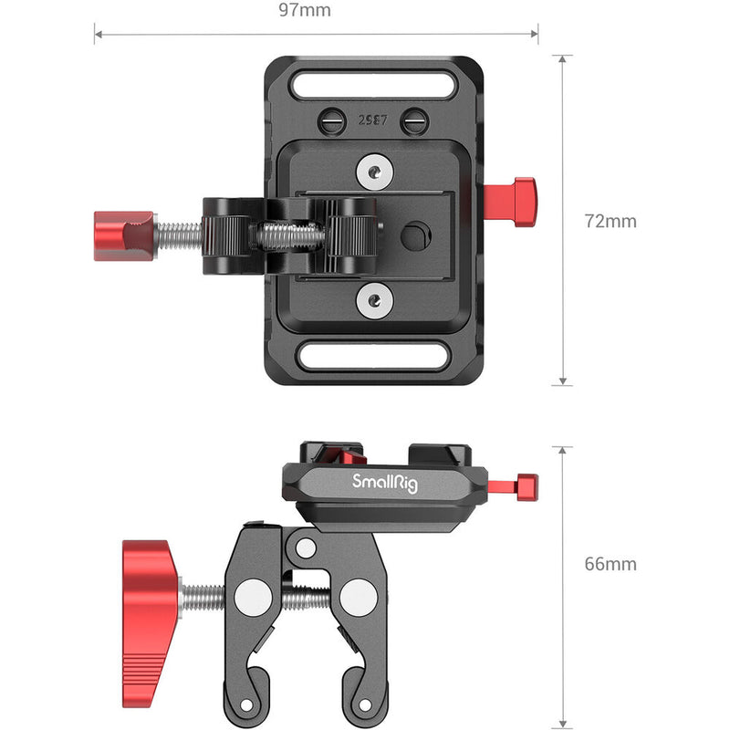 SmallRig Mini V Mount Battery Plate with Crab-Shaped Clamp
