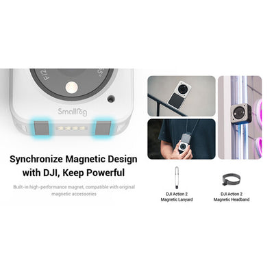 SmallRig DJI Action2 Magnetic Case( White) #3626 - Filmgear Canada