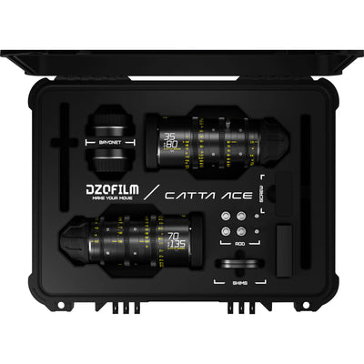 DZOFilm CATTA Ace FF Zoom 35-80 & 70-135mm T2.9 Lens Kit (PL/EF, Black)