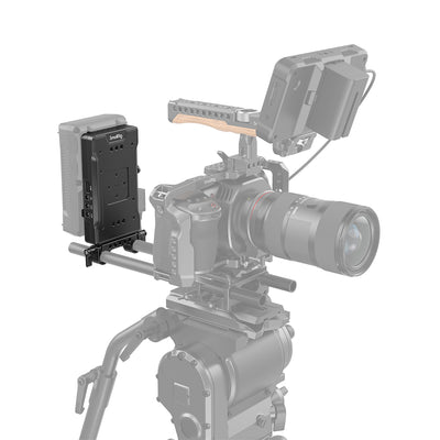 SmallRig V Mount Battery Adapter Plate with Dual 15mm Rod Clamp 3203