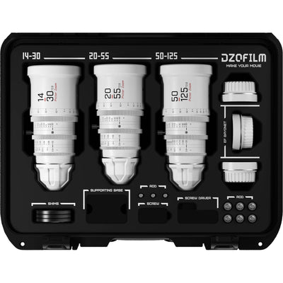 DZOFILM DZOFilm Pictor T2.8 Super35 Zoom 3-Lens Bundle 14-30/20-55/50-125 (PL & EF Mount) - Film Gear Canada