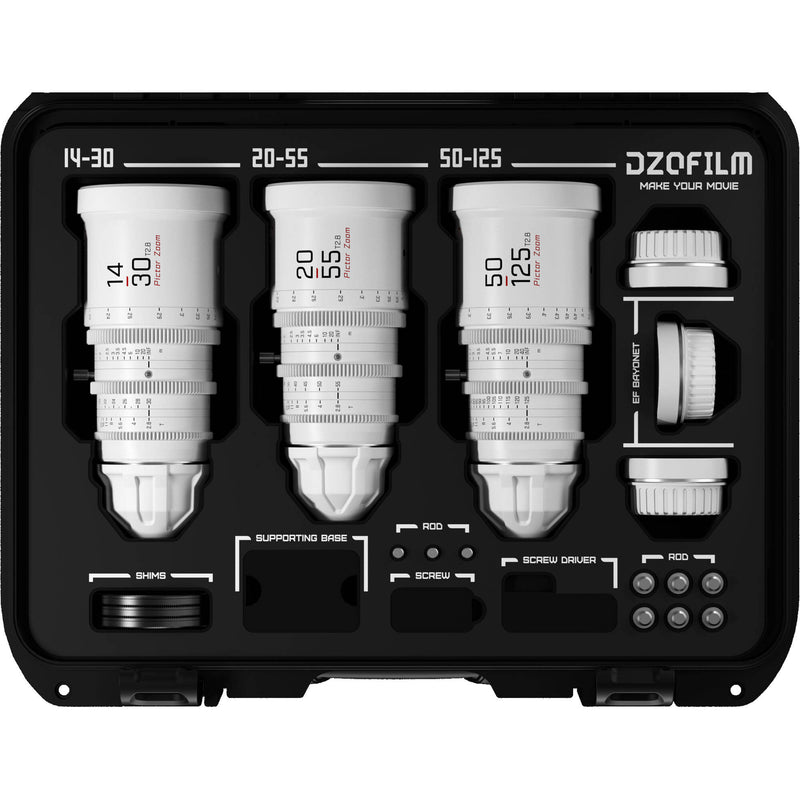 DZOFilm Pictor T2.8 Super35 Zoom 3-Lens Bundle (PL & EF Mount)