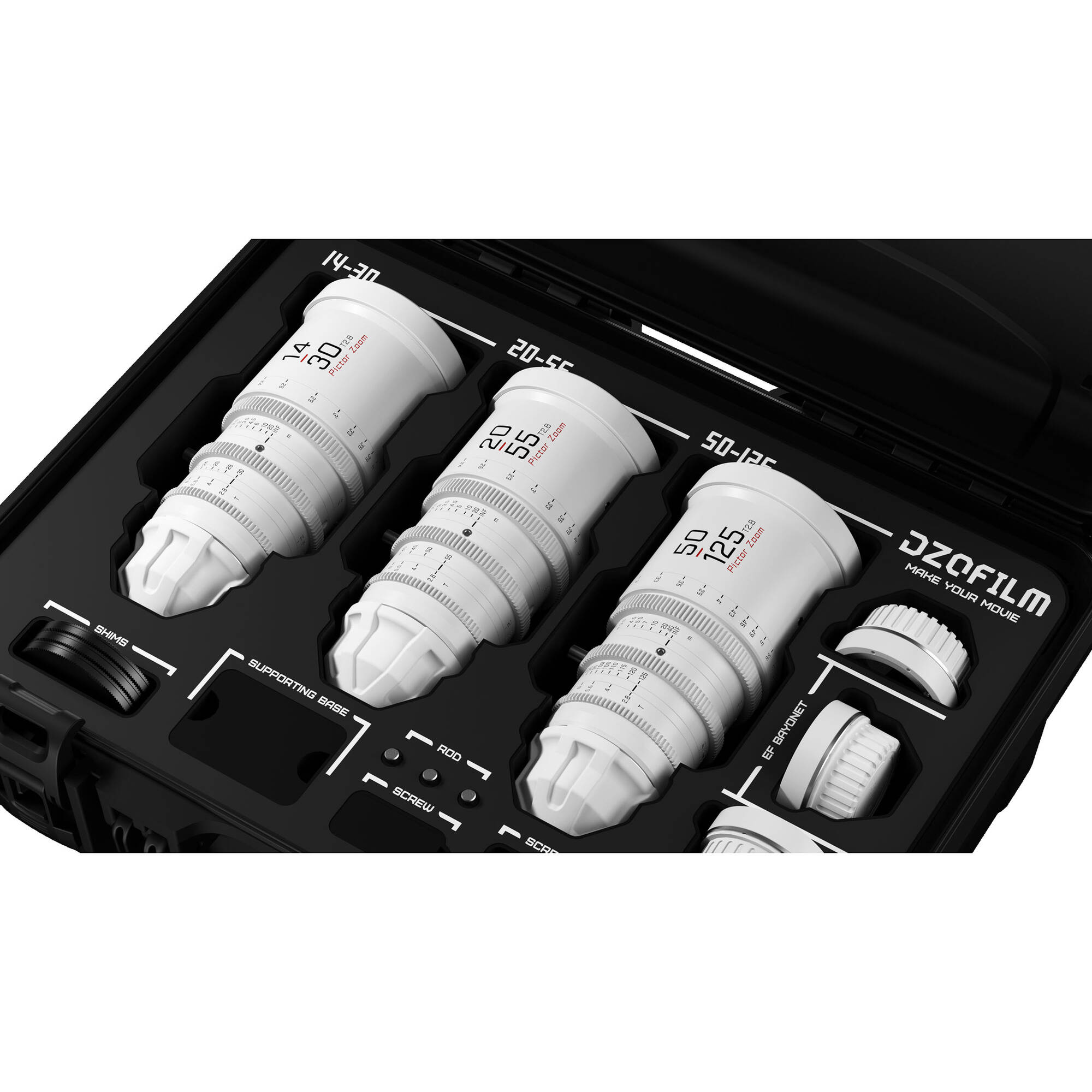 DZOFilm Pictor T2.8 Super35 Zoom 3-Lens Bundle 14-30/20-55/50-125