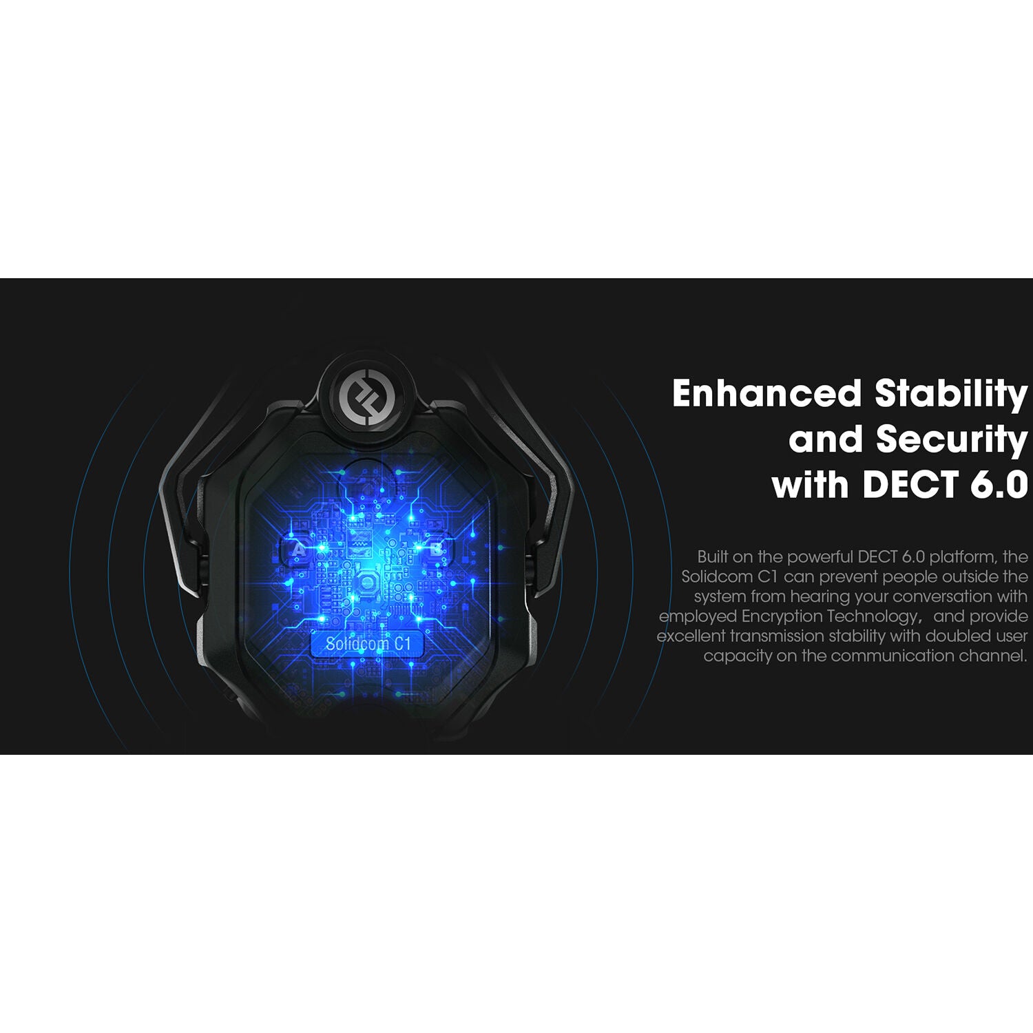 Hollyland Solidcom C1-3S Full-Duplex Wireless DECT Intercom System with 3 Headsets (1.9 GHz)