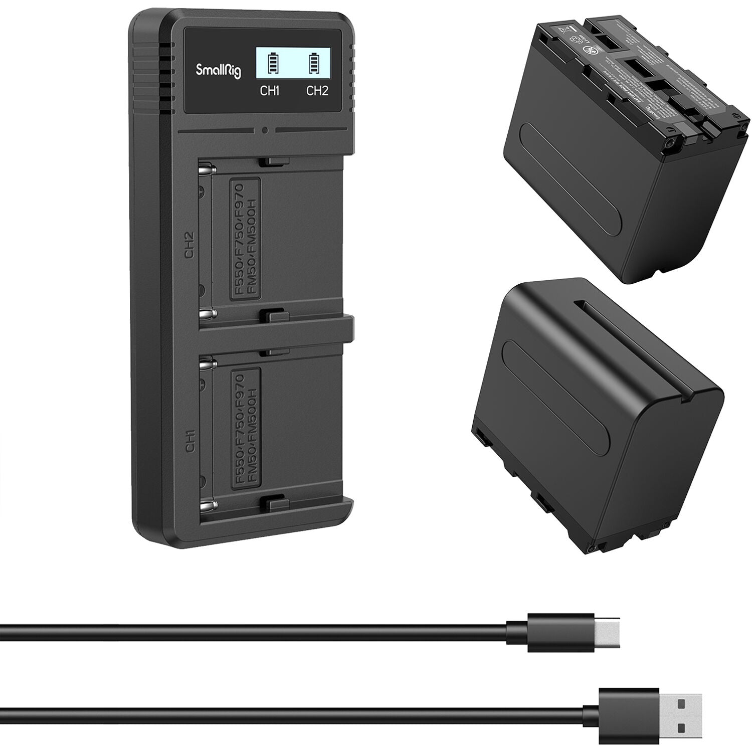 SmallRig NP-F970 Dual-Battery and Charger Kit #3823