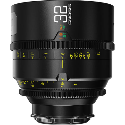 DZOFILM DZOFilm 32mm T2.8 Gnosis Macro Prime Lens (LPL with PL & EF Mounts, Feet) - Film Gear Canada