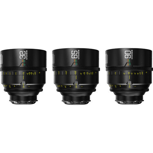 DZOFILM DZOFilm 32, 65, 90mm T2.8 Gnosis Macro Prime 3-Lens Kit (LPL with PL & EF Mounts) - Film Gear Canada