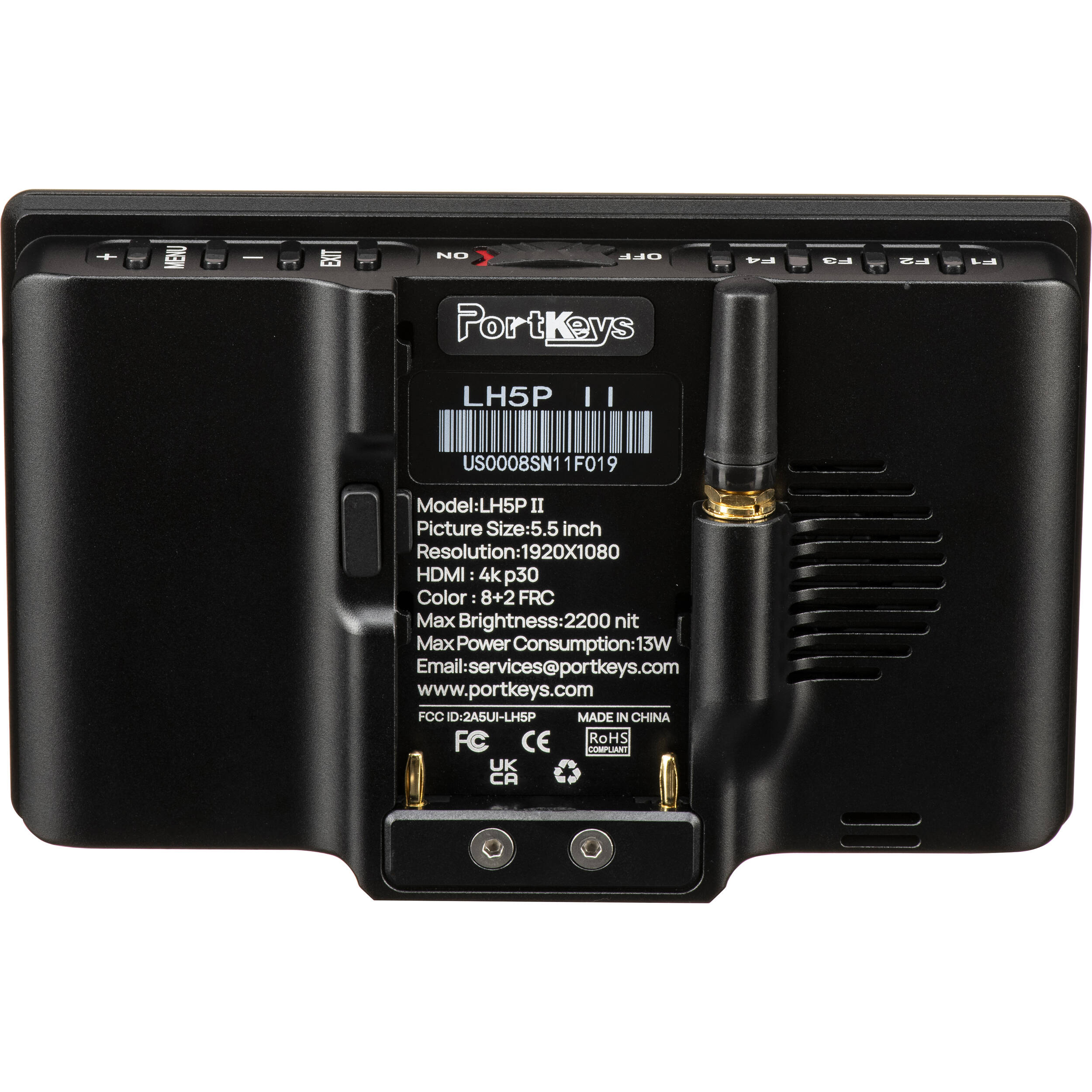 PortKeys LH5P II 4K HDMI 5.5'' 2200 NIT Touch Screen Monitor with Wireless/Wired Camera Control