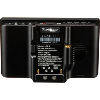 PortKeys LH5P II 4K HDMI 5.5'' 2200 NIT Touch Screen Monitor with Wireless/Wired Camera Control