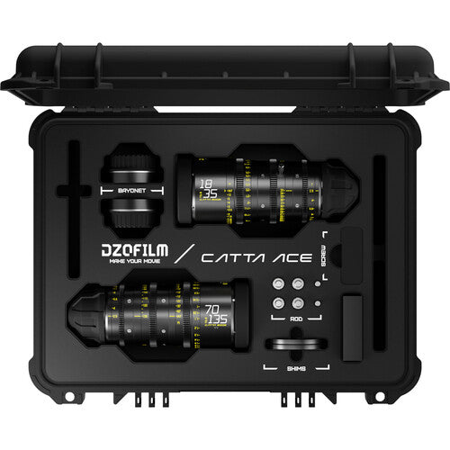 DZOFilm Catta Ace FF 18-35/70-135mm T2.9 Cine 2-Lens Bundle (PL/EF, Black)
