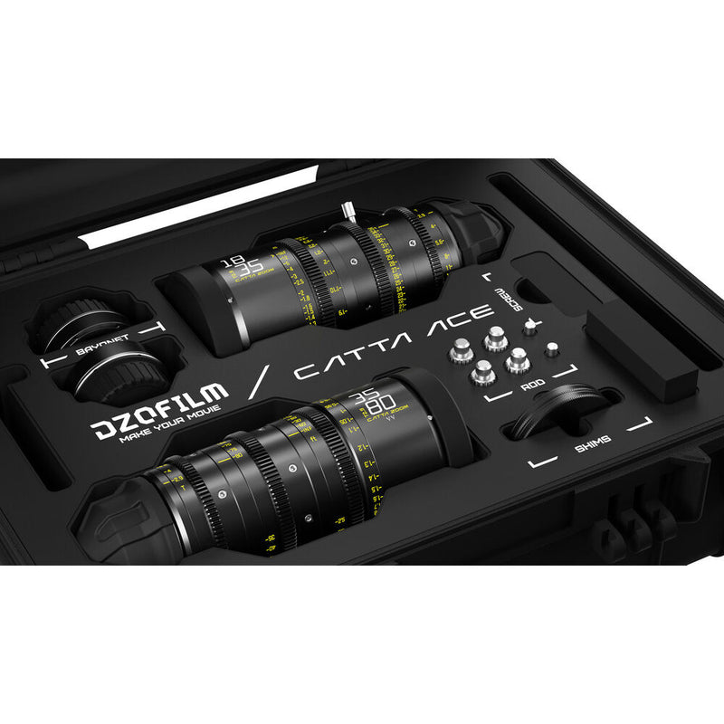 DZOFilm Catta Ace FF 18-35/35-80mm T2.9 Cine 2-Lens Bundle (PL/EF, Black)