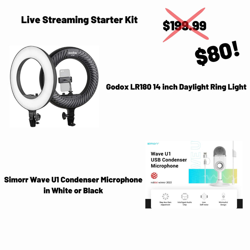 Live Streamer Starter Kit (14 Inch Ring Light + USB Microphone)
