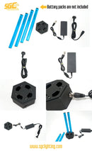 SGC External Quad-Bank 4 Battery Charging Station Set for Prism and Hybrid Tubes - Filmgear Canada