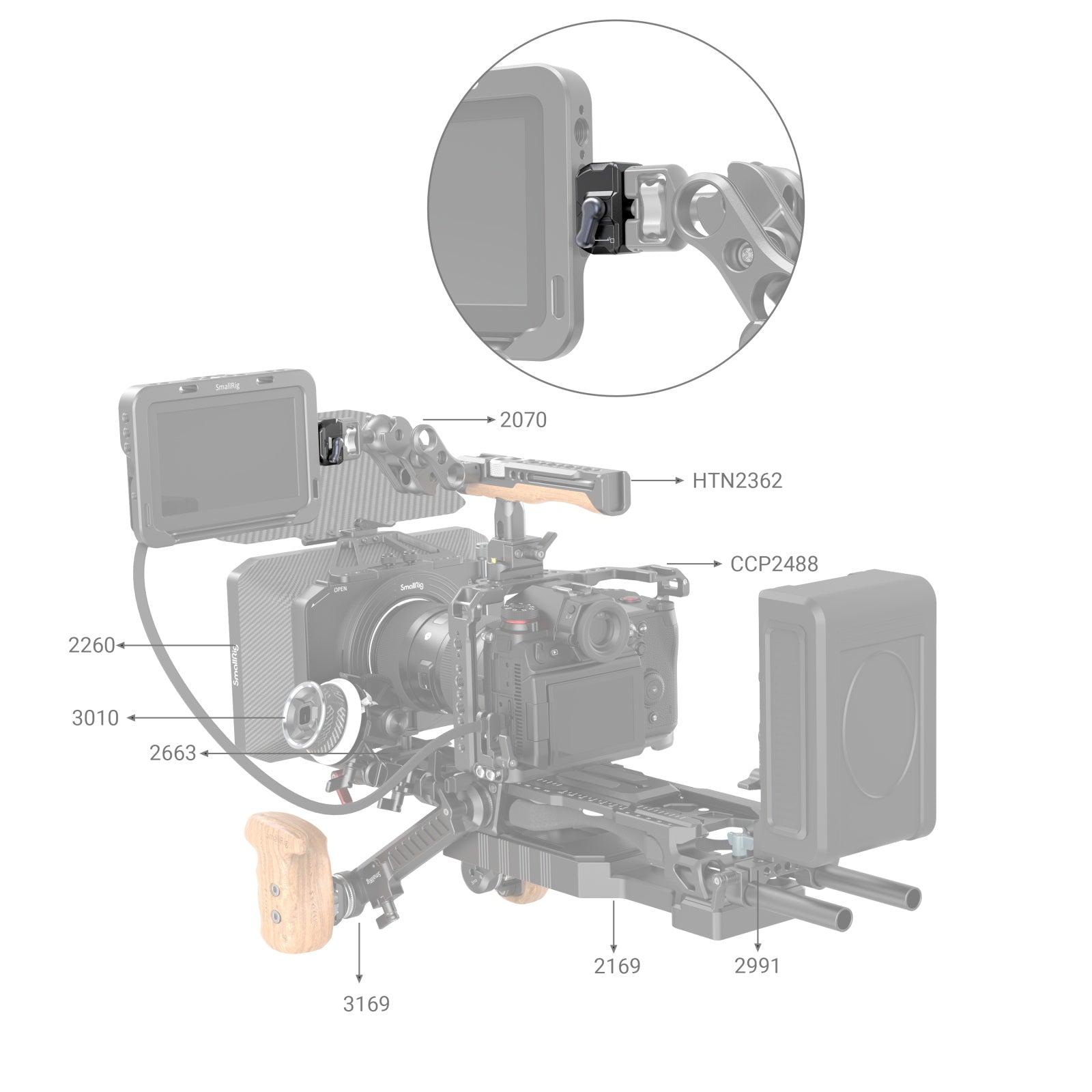 SmallRig Drop-in HawkLock Universal mini Quick Release Clamp and Plate 3513 - Filmgear Canada