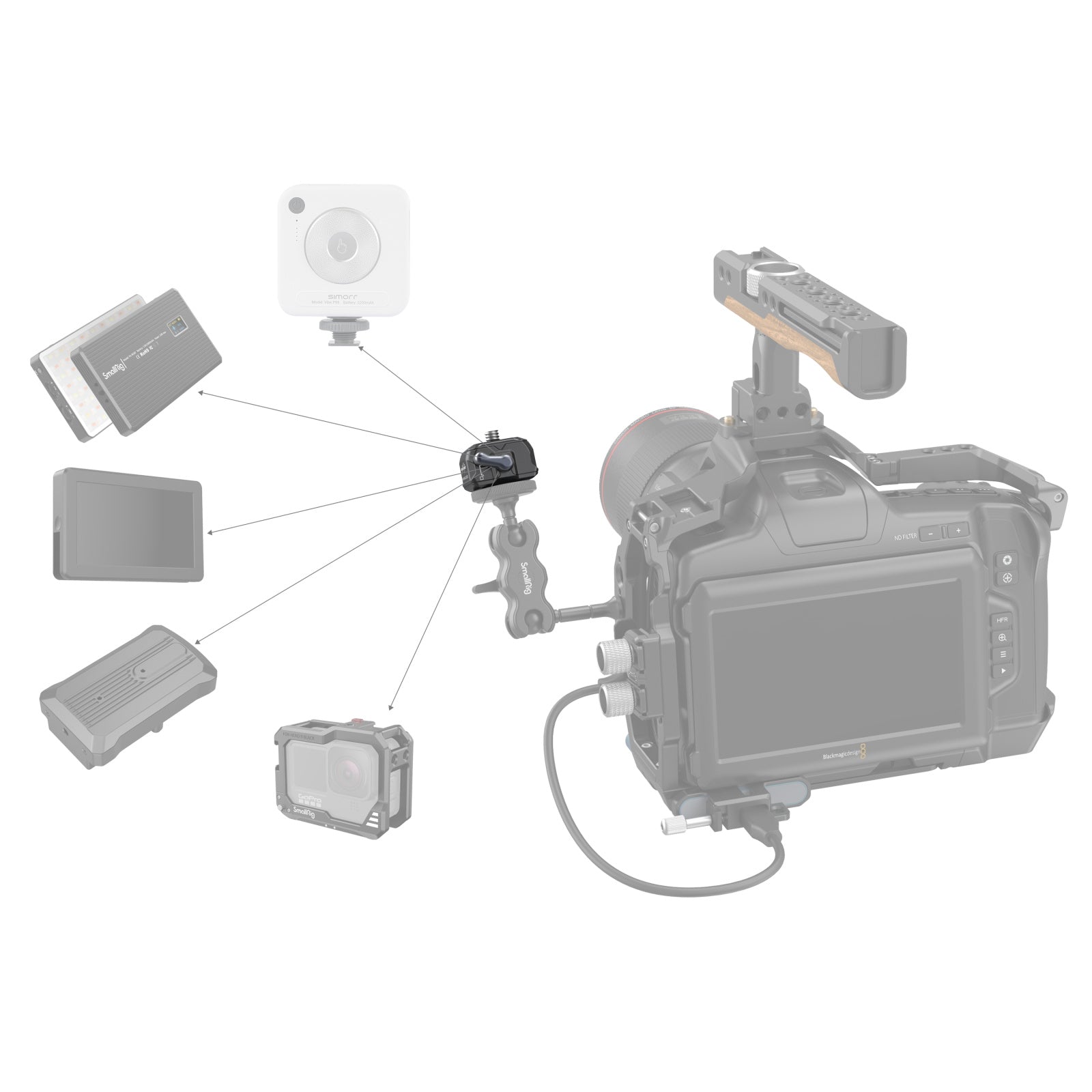 SmallRig Drop-in HawkLock Universal mini Quick Release Clamp and Plate 3513 - Filmgear Canada