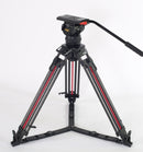 Teris TS150CF-Q Carbon Fiber Tripod Kit 20kg (44lb) Capacity 100mm Bowl Head with Flap Lock Quick Release - Filmgear Canada