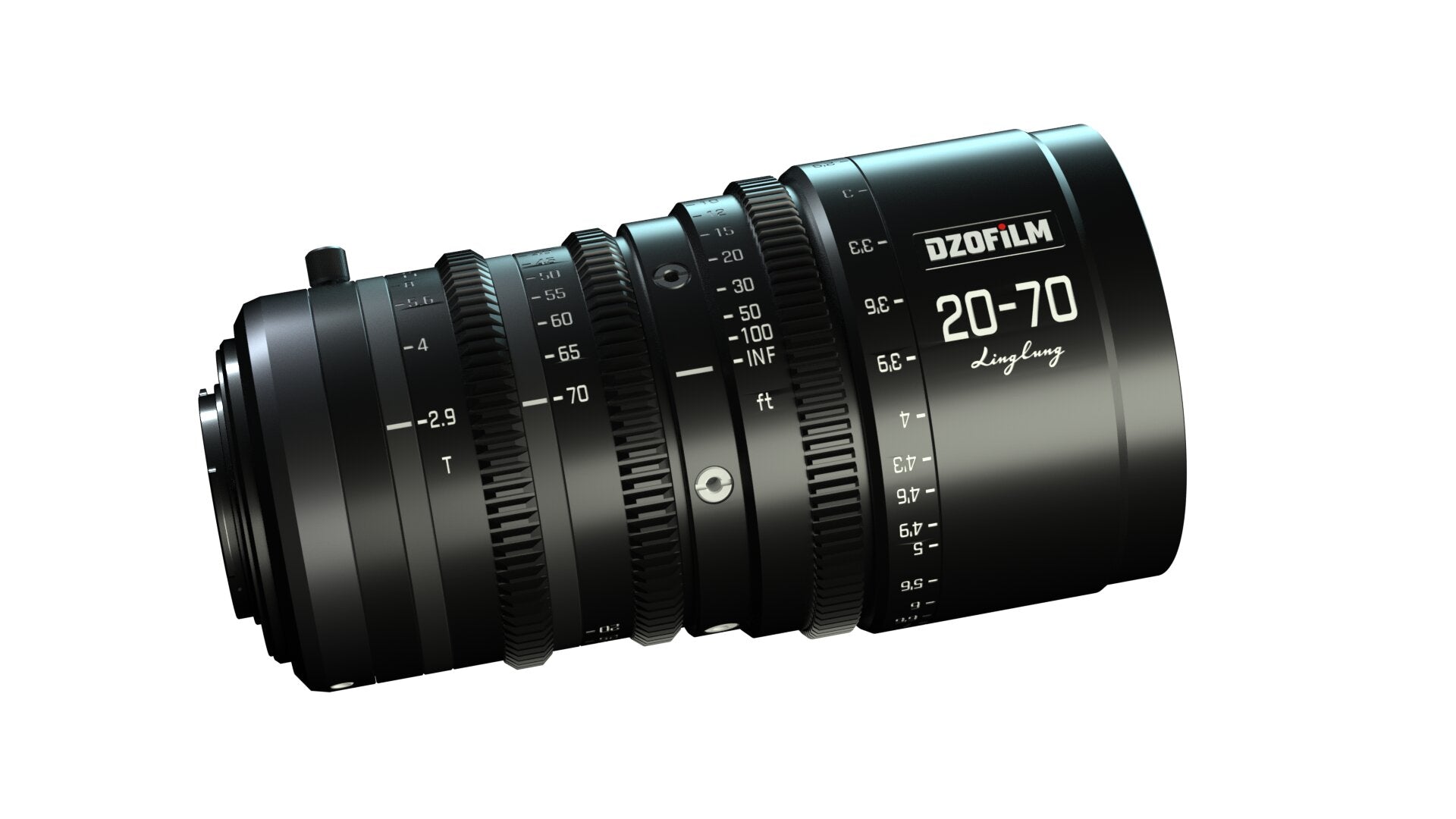 Ｌｉｎｇｌｕｎｇ　２０－７０ｍｍ　Ｔ２．９ DZOFilm LingLung 20-70mm T2.9 MFT Parfocal Cine Lens – Filmgear Canada