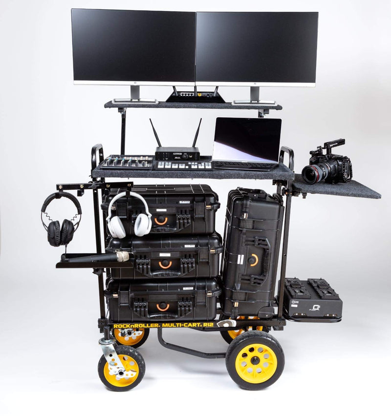 RockNRoller 2-Tier Multimedia Shelf Set for R8, R10, R12 MultiCart - Filmgear Canada